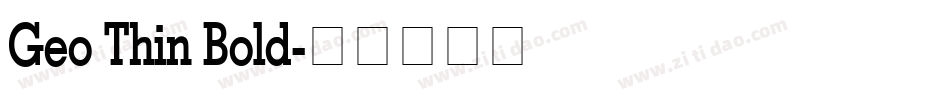 Geo Thin Bold字体转换
